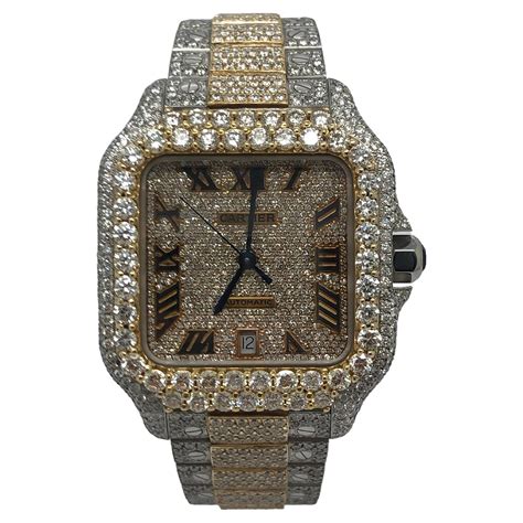 cartier iced out watch|cartier watch iced out price.